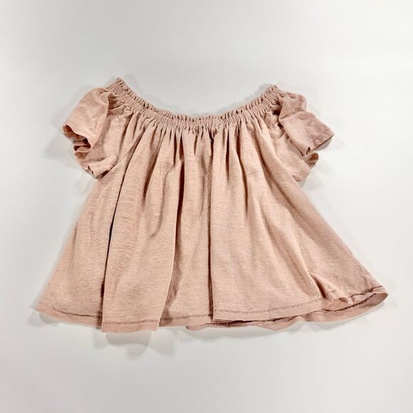 Aritzia Wilfred sartre pink off the shoulder linen swing top S - Picture 2 of 10